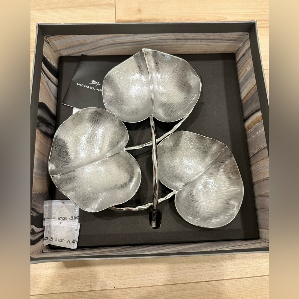 Michael Aram Lodhi Garden Lilly Pad Triple Dish